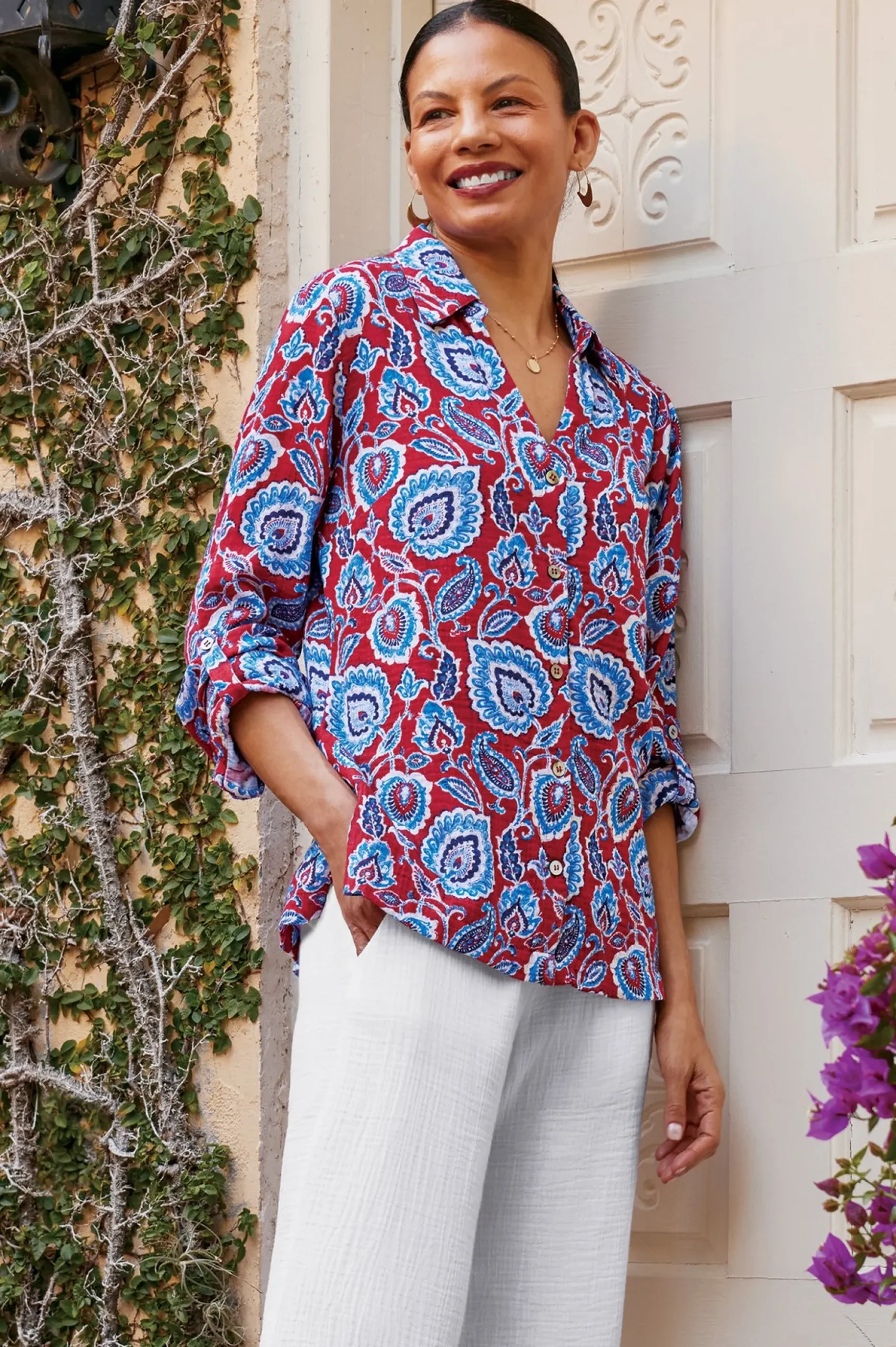 Addison Gauze Big Shirt