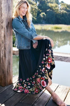 Cindi Embroidered Maxi Skirt