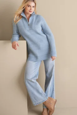 Hallie Half Zip Sweater