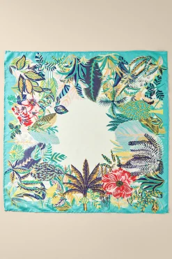 Jungle Leaves Silk Scarf