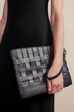 Leather Strap In Clutch