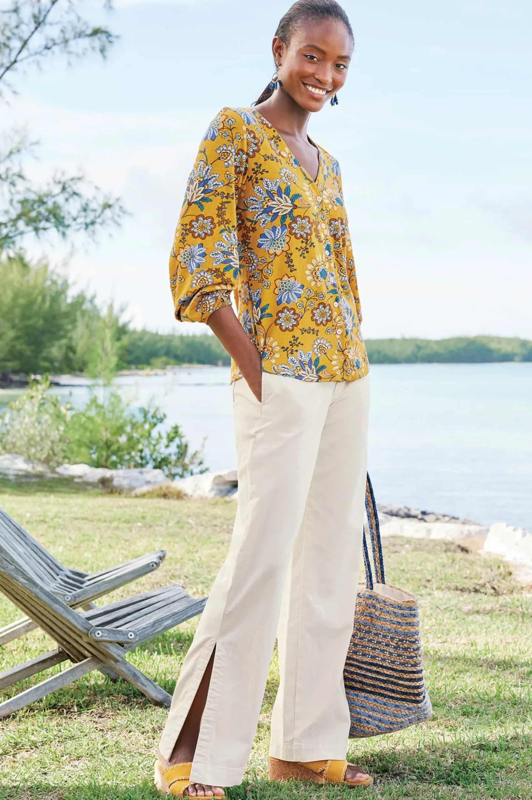 Lorna Button Front Top