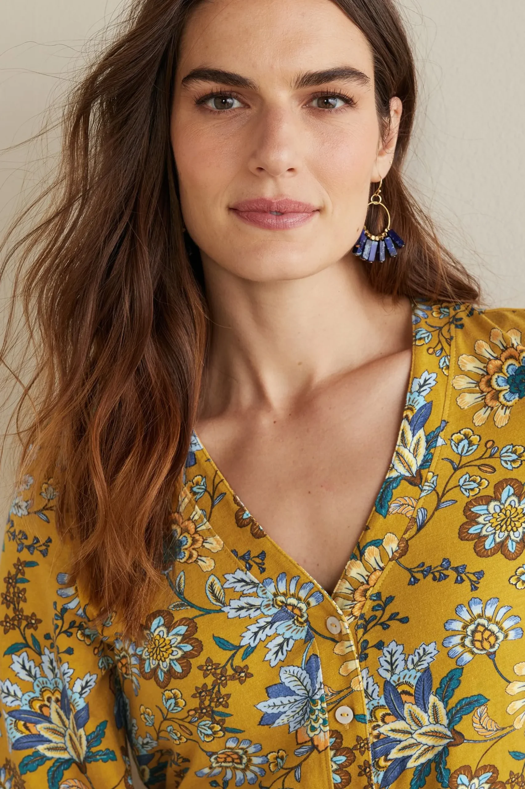 Lorna Button Front Top