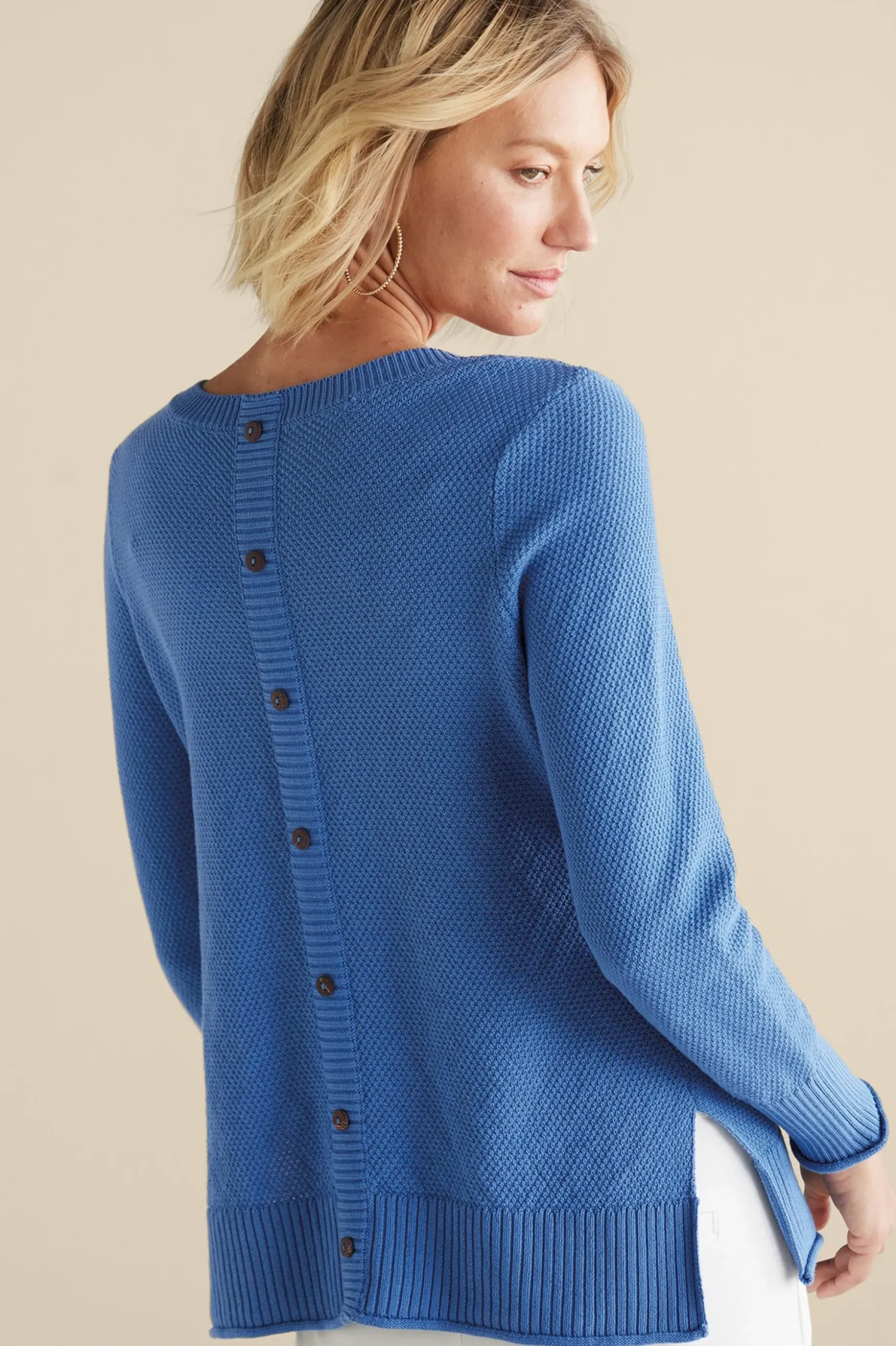 Marin Back Button Sweater