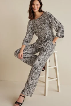 Oceo Gauze Wide-Leg Pants