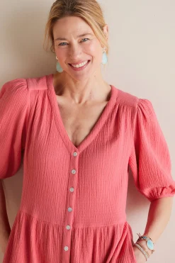 Petites Arielle Gauze Midi Dress