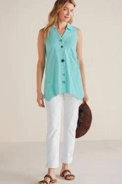 Petites Danielle Button Tank