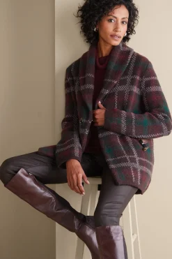 Plaid Sweater Coat