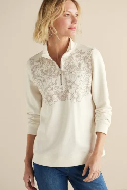 Rochelle Embroidered French Terry Pullover