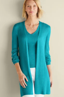 Soft Essential™ Ribbed Long Cardi