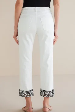 Solene Eyelet Denim Crop Jeans